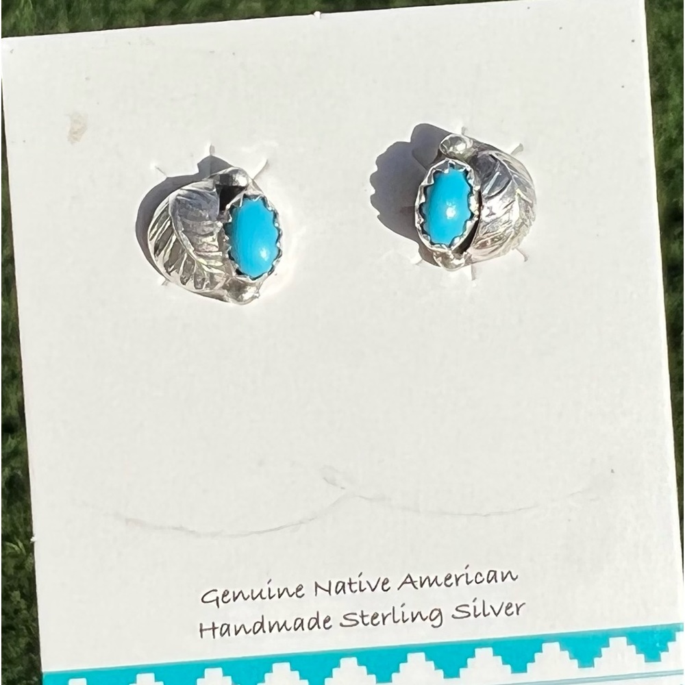 BRAND NEW sterling silver and turquoise. These are Native American hand made